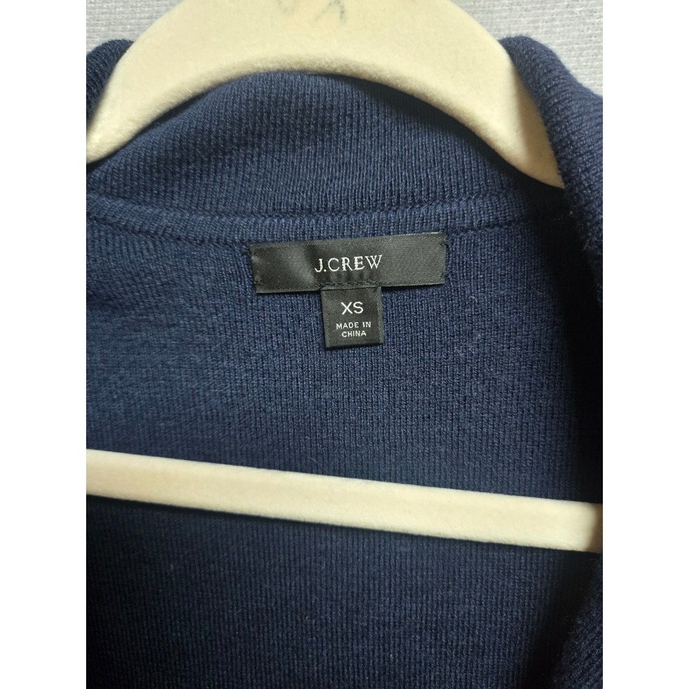 J.Crew Sophie Open Front Blazer Sweater Navy Blue Pink Tipped XS Cardigan Jacket - Picture 5 of 5